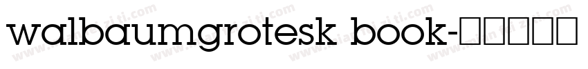 walbaumgrotesk book字体转换